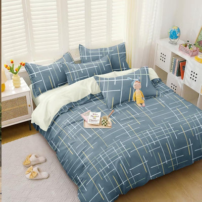 Arcadia Angles 210 TC Cotton Blend Flat King Bedsheet