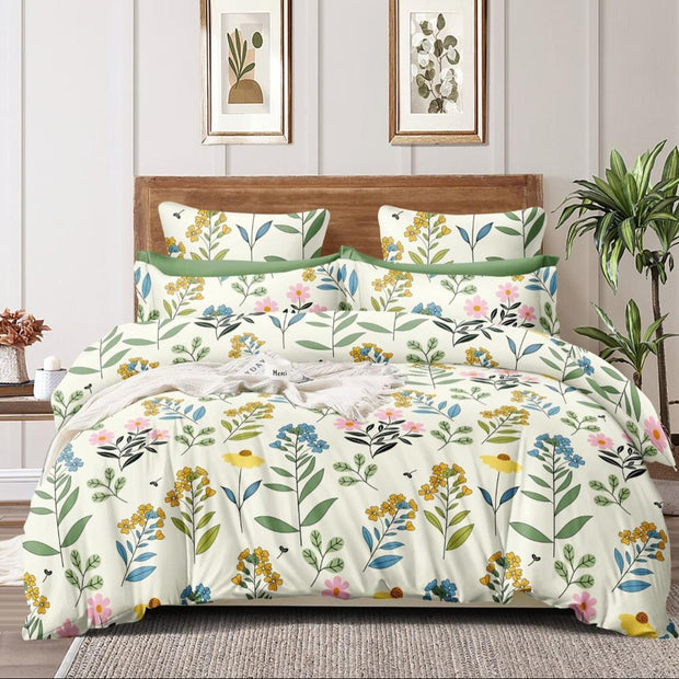 Meadow Muse 210 TC Cotton Blend Flat King Bedsheet