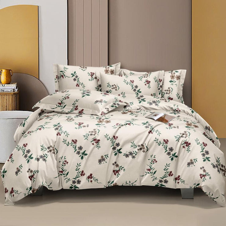 Blossom Charm 210 TC Cotton Blend Flat King Bedsheet