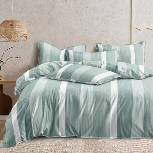 Poppy Fields Cotton Blend Super King Bedsheet with 2 Pillow Covers (108x108 inches)