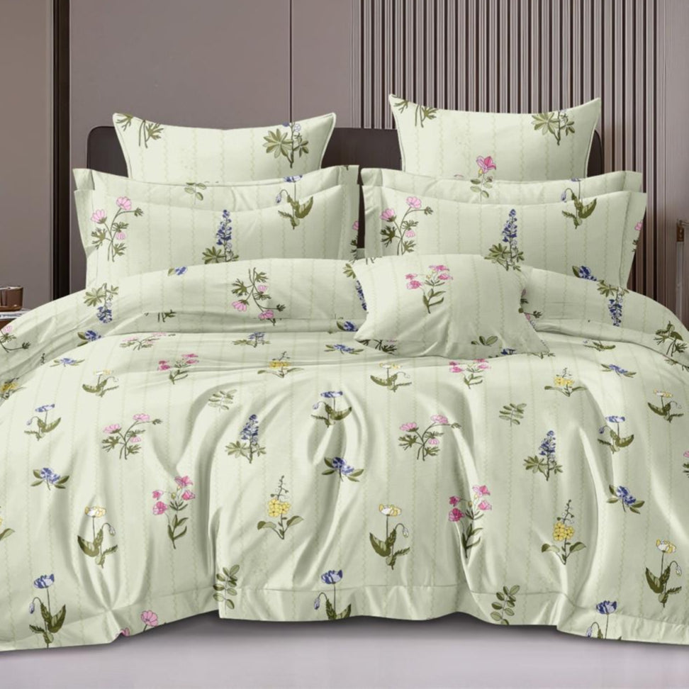 Pista Whisper Cotton Blend Super King Bedsheet with 2 Pillow Covers (108x108 inches)