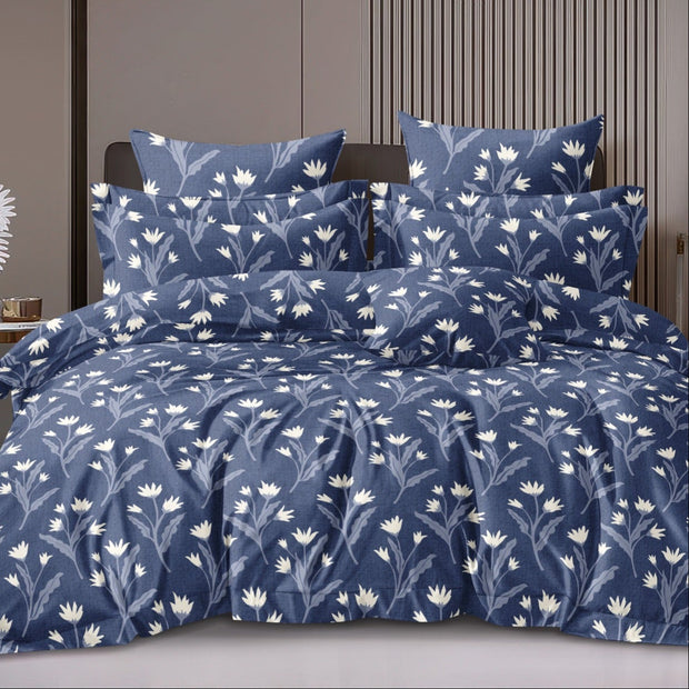 Featherlight Cotton Blend Elastic Fitted King Bedsheet