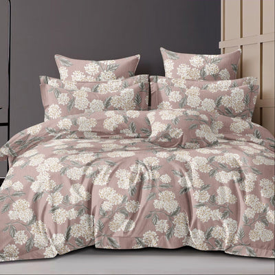 Tropical Drift Cotton Blend Elastic Fitted Queen Bedsheet
