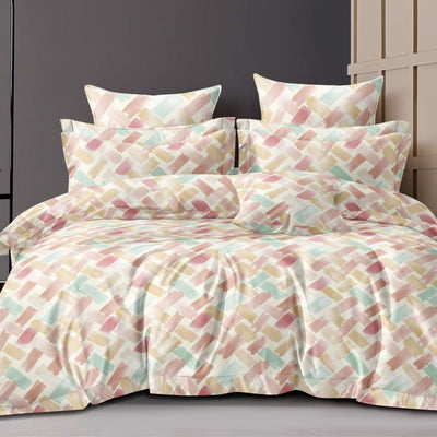 Coastal Canopy Cotton Blend Elastic Fitted Queen Bedsheet
