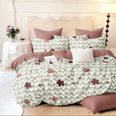 Geometry Muse 180 TC Cotton Blend Flat King Bedsheet
