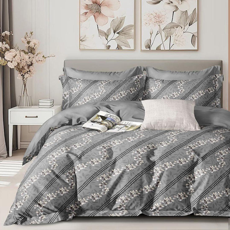 Petal Path 180 TC Cotton Blend Flat King Bedsheet