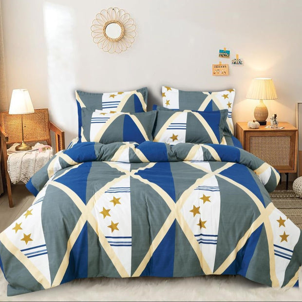 Geo Star 180 TC Cotton Blend Flat King Bedsheet