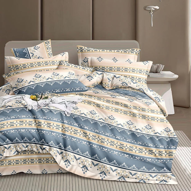 Motion Waves 180 TC Cotton Blend Flat King Bedsheet