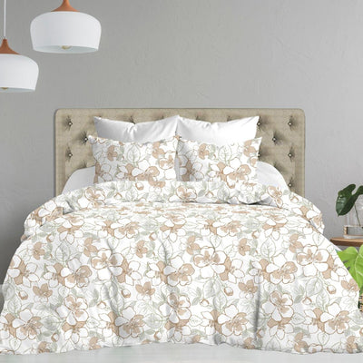 Vintage Times 2 Premium 100% Cotton Elastic Fitted Bedsheet - Orange