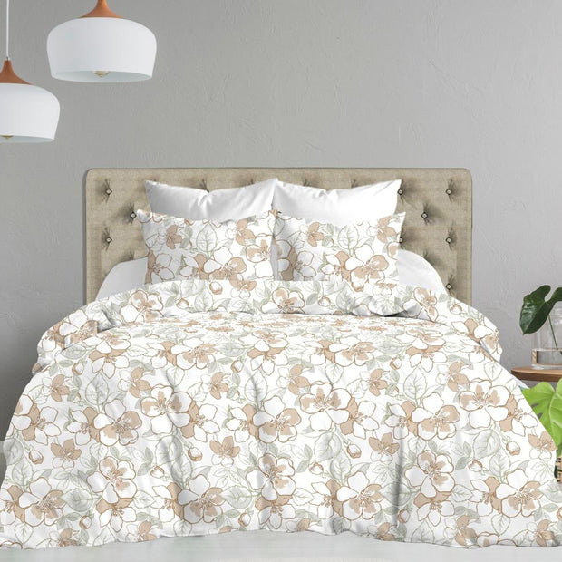 Vintage Times 2 Premium 100% Cotton Elastic Fitted Bedsheet - Orange
