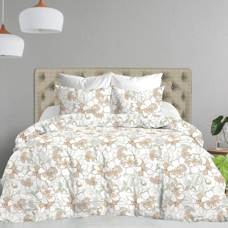 Vintage Times 2 Premium 100% Cotton Elastic Fitted Bedsheet - Orange