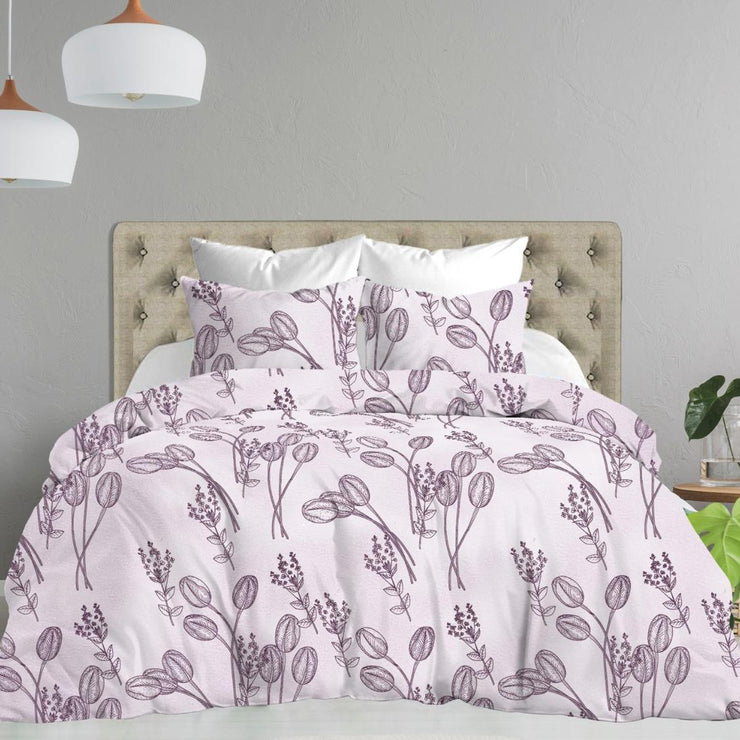 Vintage Vibes Premium 100% Cotton Elastic Fitted Bedsheet - Pink