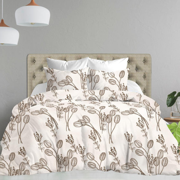 Vintage Vibes Premium 100% Cotton Elastic Fitted Bedsheet - Orange