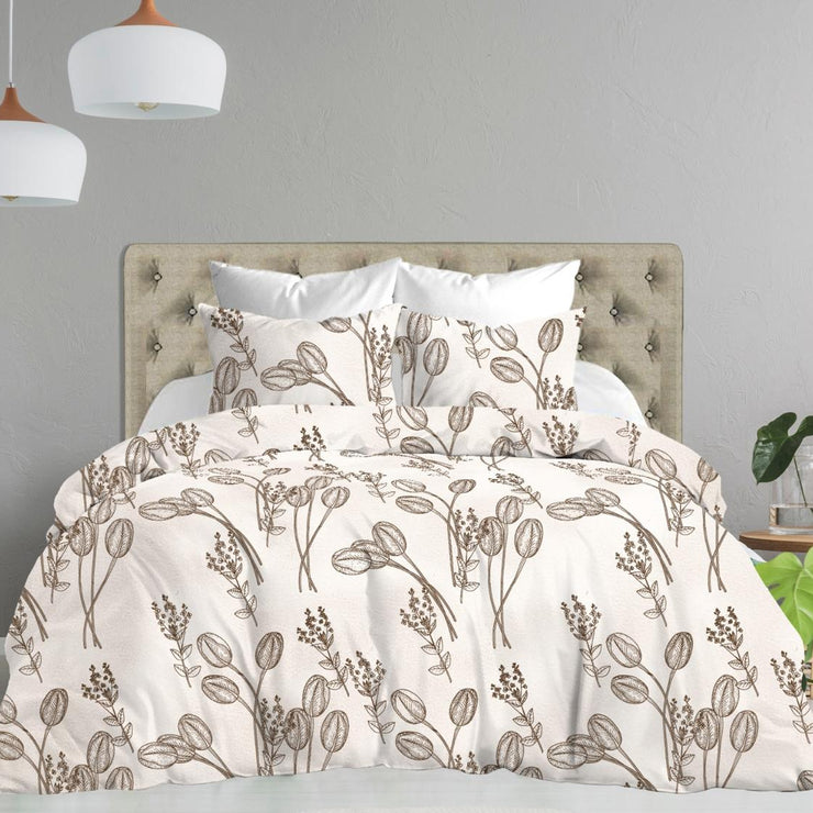 Vintage Vibes Premium 100% Cotton Elastic Fitted Bedsheet - Orange