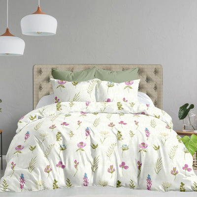 Vintage Bliss Premium 100% Cotton Elastic Fitted Bedsheet - Green