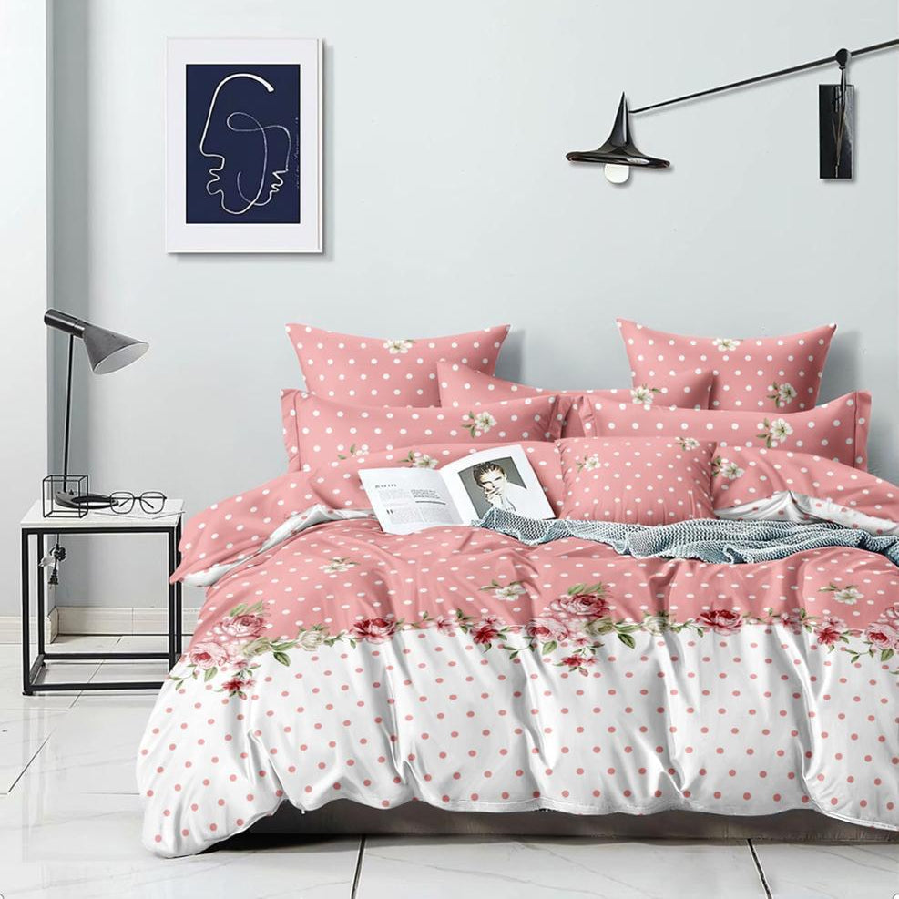 Floral Rhapsody 210 TC Cotton Blend Flat King Bedsheet