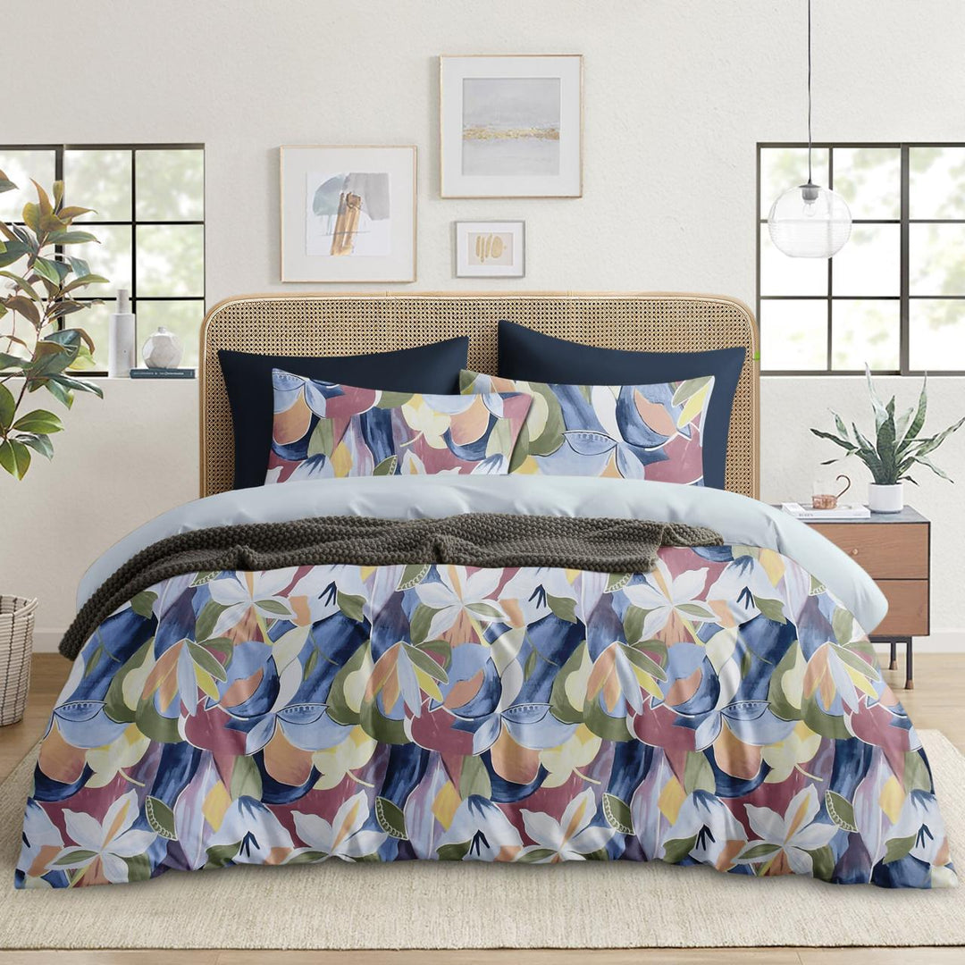 Kaleidoscope Cotton Blend Elastic Fitted King Bedsheet