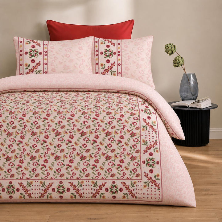 Floral Heirloom Cotton King Bedsheet - 250 TC