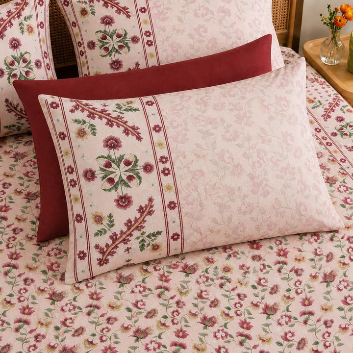 Floral Heirloom Cotton King Bedsheet - 250 TC