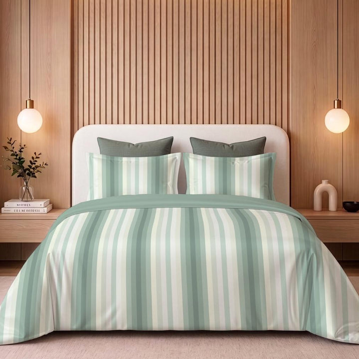 Green Band Cotton King Bedsheet - 250 TC