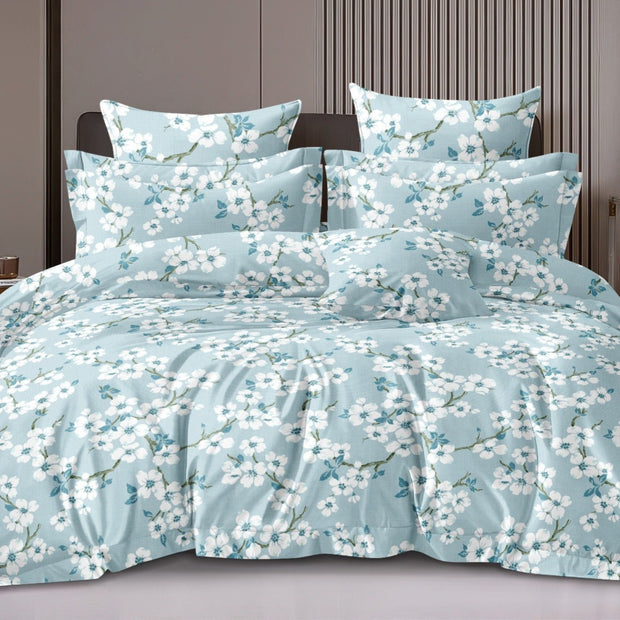 Sky Air Cotton Blend Elastic Fitted King Bedsheet
