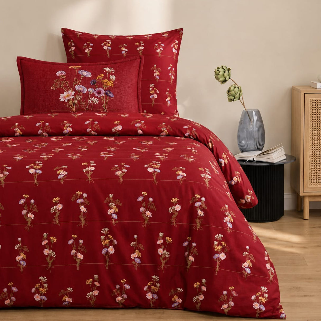 Wine Forest Cotton King Bedsheet - 250 TC