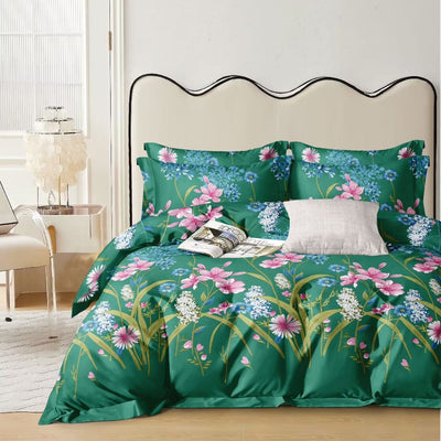 Jungle 210 TC Cotton Blend Flat King Bedsheet