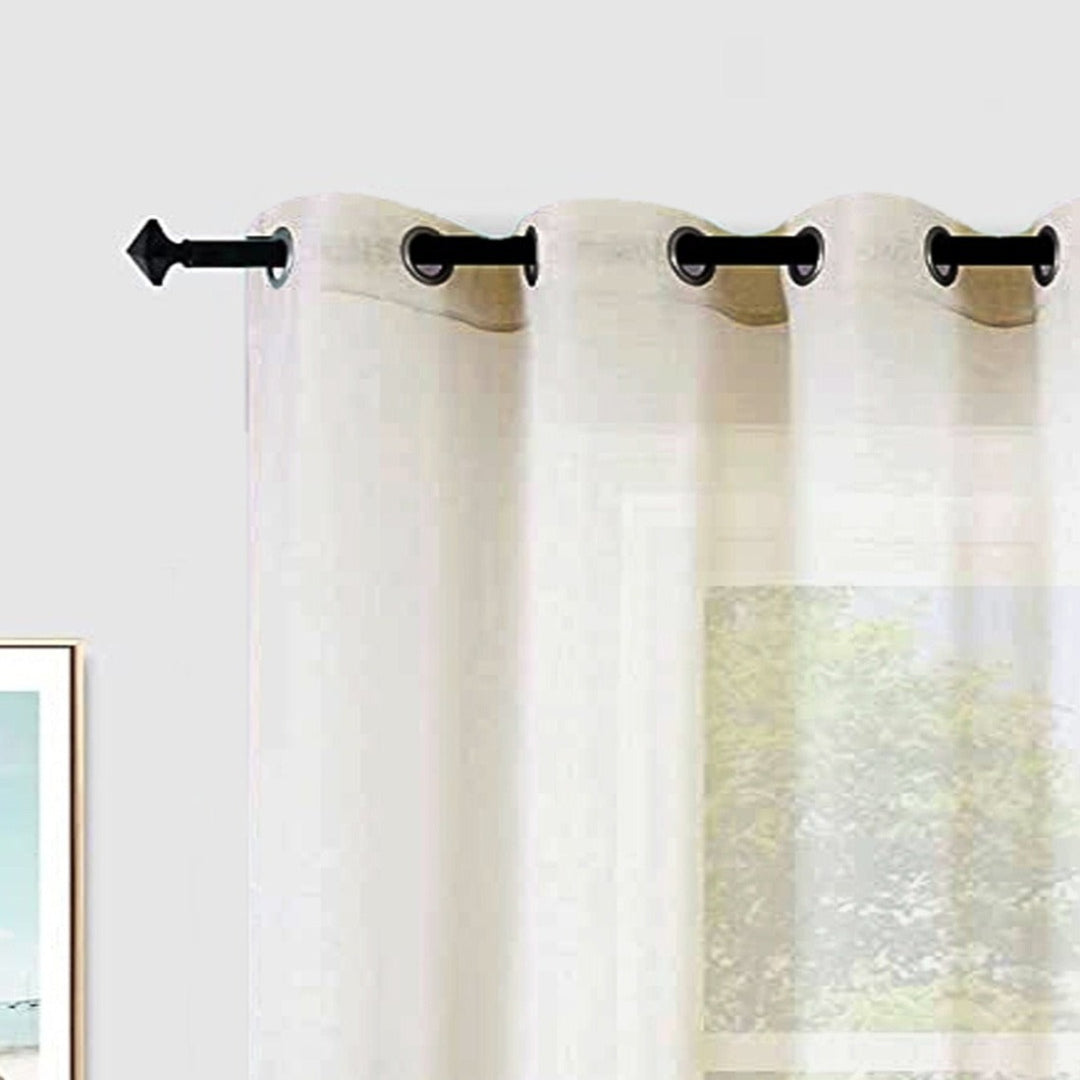 Dreamy Drapes Cream Colour Sheer Curtains - Window/Door/Long Door - 10318