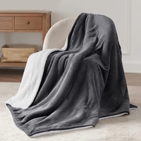 Sherpa California King Size Reversible 2in1 Blanket - Carbon