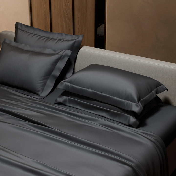Twilight Embrace Super King Satin Flat Bedsheet