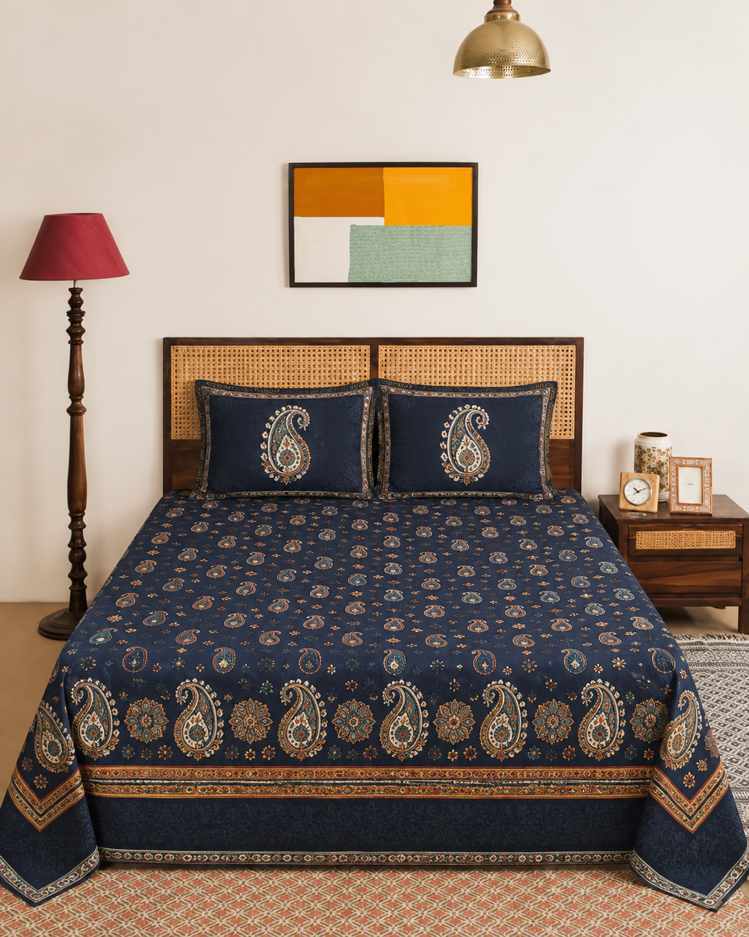Midnight Paisley Navy bedsheet set