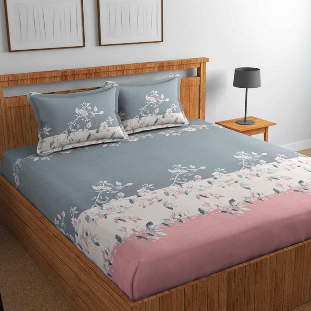 Lush Bloomscape 210 TC Cotton Blend Flat King Bedsheet