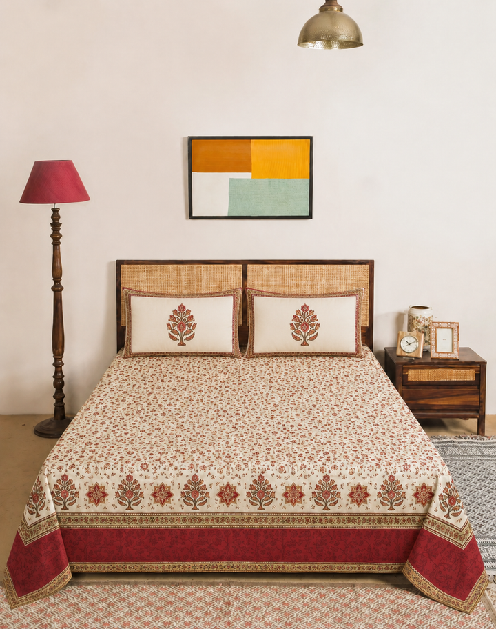 Surkh Gul matching pillow covers