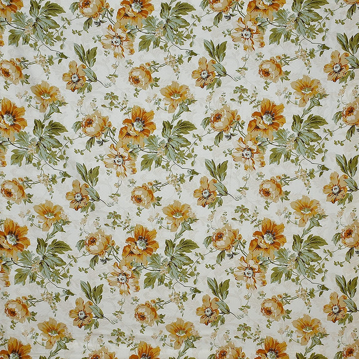 Summer Floral Cotton Blend Elastic Fitted King Bedsheet