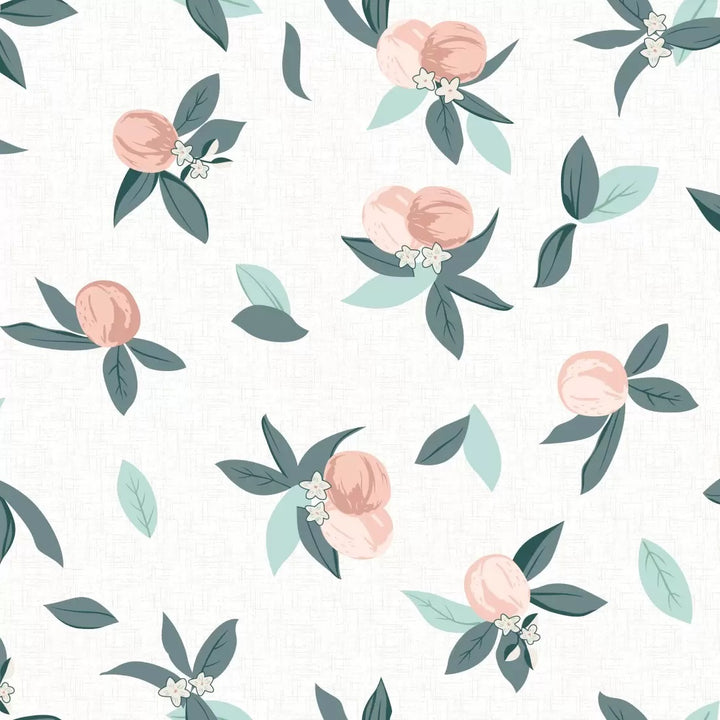 Floral Walnut Elastic Fitted Cotton Blend King Bedsheet