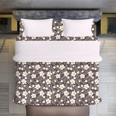 Floristry Brown Cotton Blend Elastic Fitted King Bedsheet