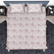 Brown Floral Premium Cotton Bedsheet