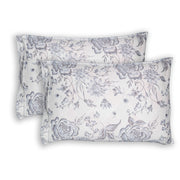 Blue Floral Premium Cotton Bedsheet
