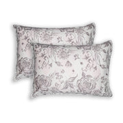 Grey Floral Premium Cotton Bedsheet