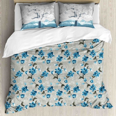 Bluebell Floral Double Bedsheet