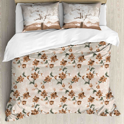 Daffodils Floral Double Bedsheet